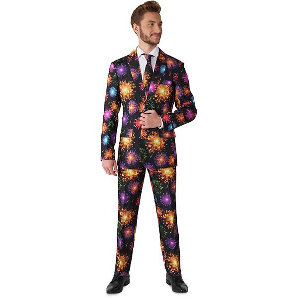 Мужской Костюм Suitmeister Fireworks Рождественский Праздничный Slim-Fit Suitmeister