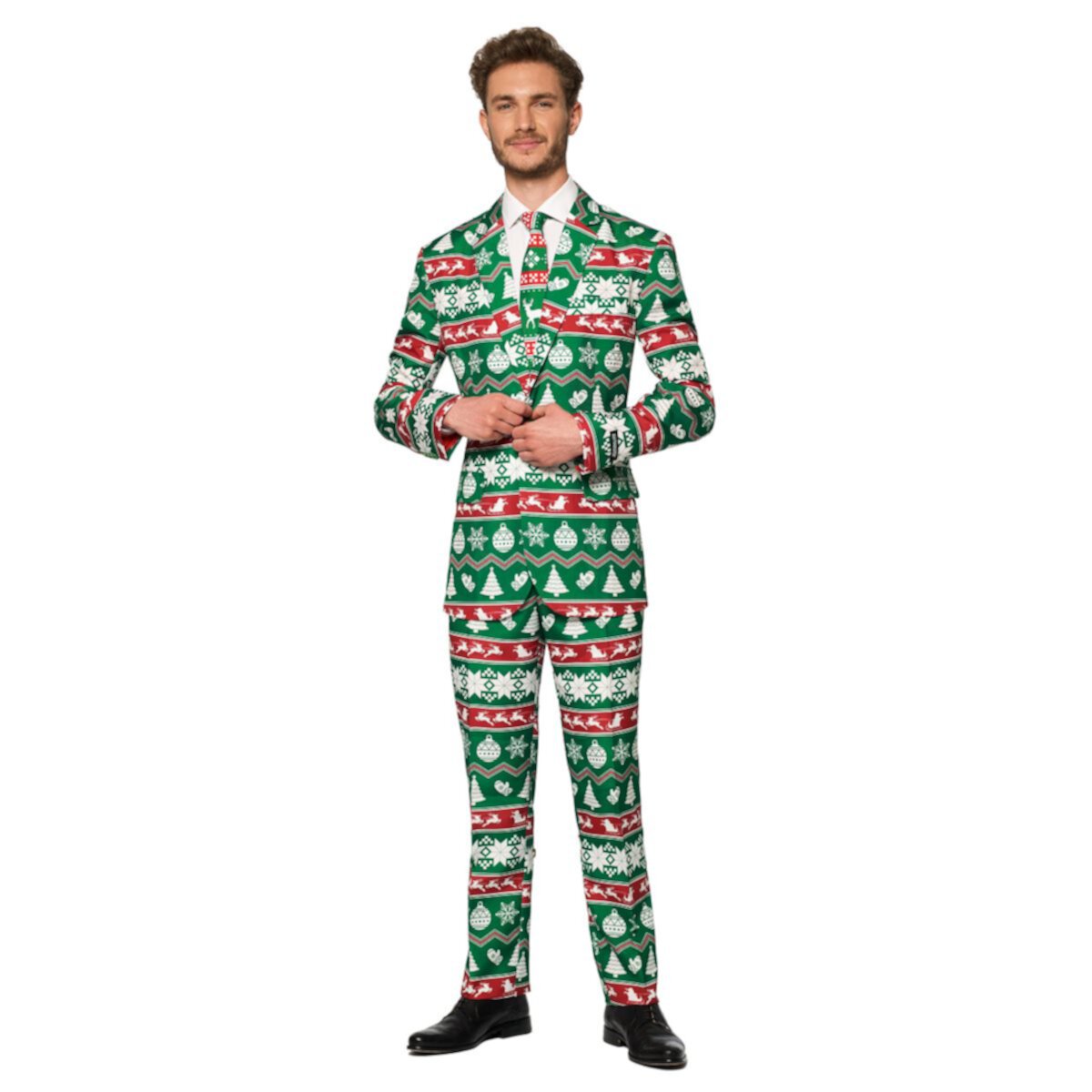 Мужской костюм Suitmeister Christmas Green Nordic Suitmeister