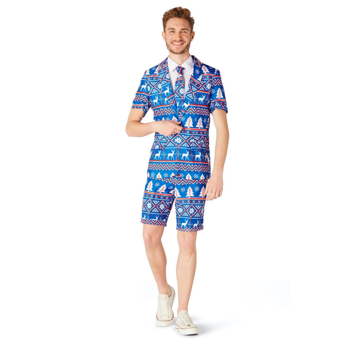 Мужской костюм Suitmeister Christmas Blue Nordic Summer Suit &amp; Набор галстуков Suitmeister