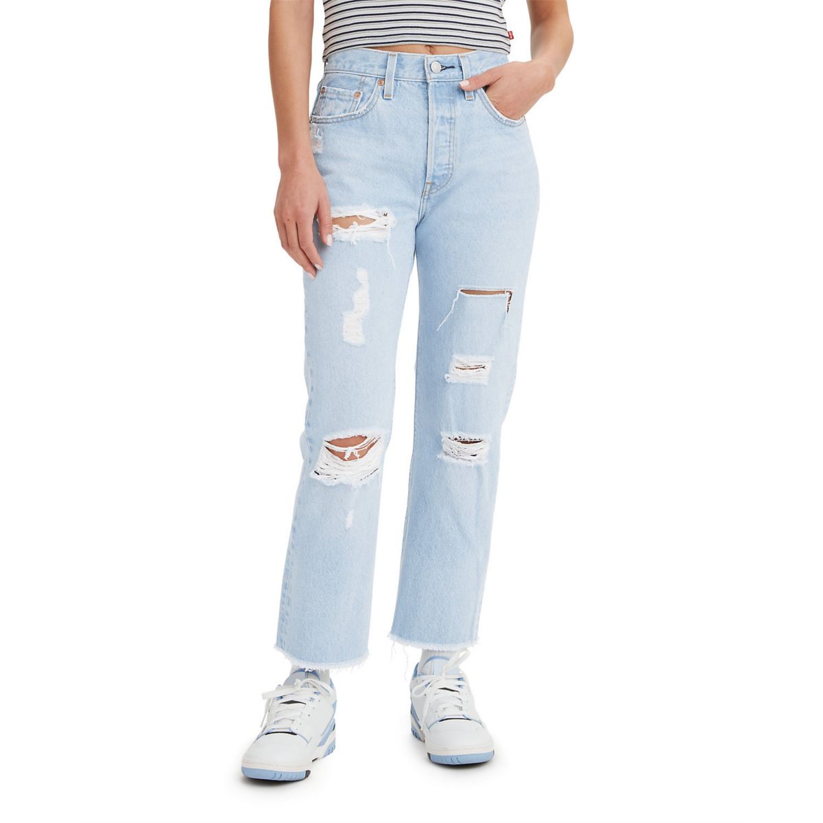 Женские прямые укороченные джинсы с высокой посадкой Levi's® 501® Levi's®