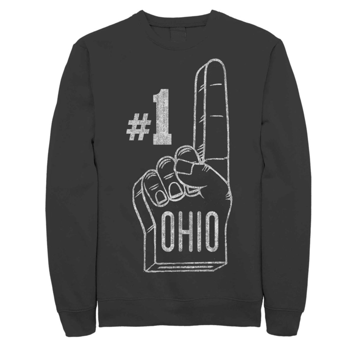 Подростковый флисовый свитшот с длинным рукавом Ohio #1 Foam Finger Fifth Sun