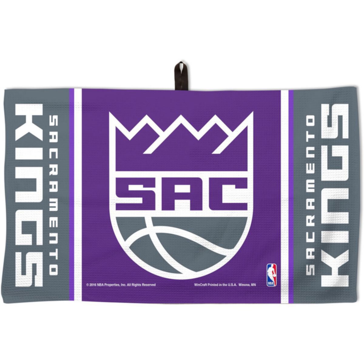 Вафельное полотенце для гольфа WinCraft Sacramento Kings 14 x 24 дюйма Unbranded