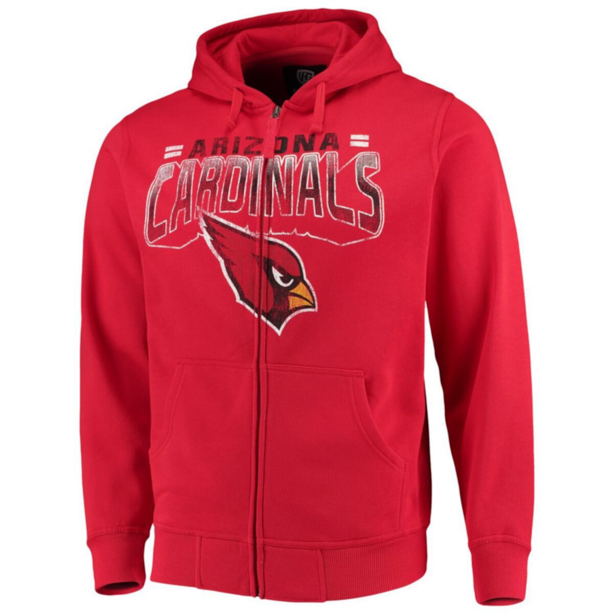 Мужская толстовка с капюшоном G-III Sports by Carl Banks Cardinal Arizona Cardinals Perfect Season с молнией во всю длину G-III Sports by Carl Banks