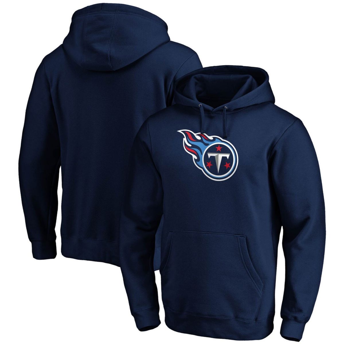 Мужское худи Fanatics с логотипом Tennessee Titans, 80% хлопок, флисовая подкладка Fanatics