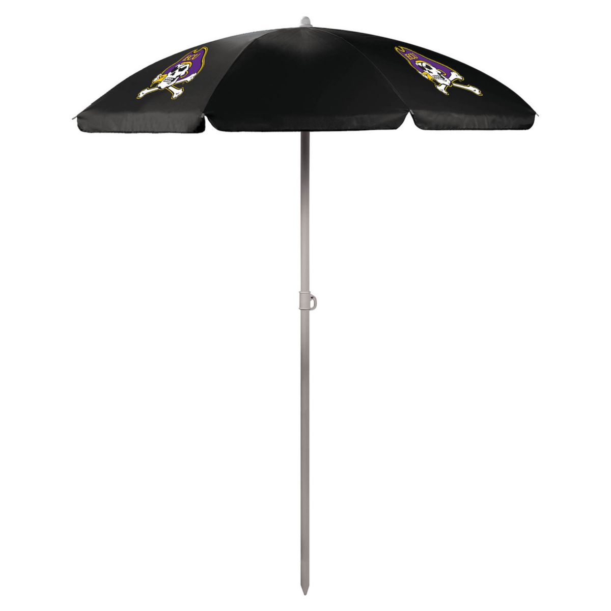 Время пикника Пираты Восточной Каролины 5,5 футов. Портативный пляжный зонт Picnic Time