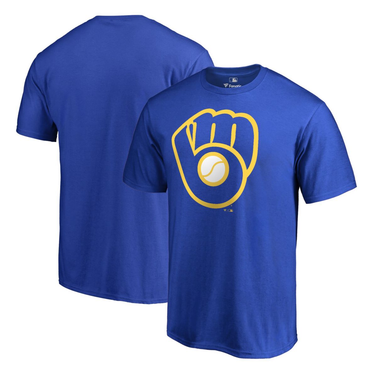 Мужская футболка Fanatics Branded Milwaukee Brewers Huntington с графикой, 100% хлопок Fanatics