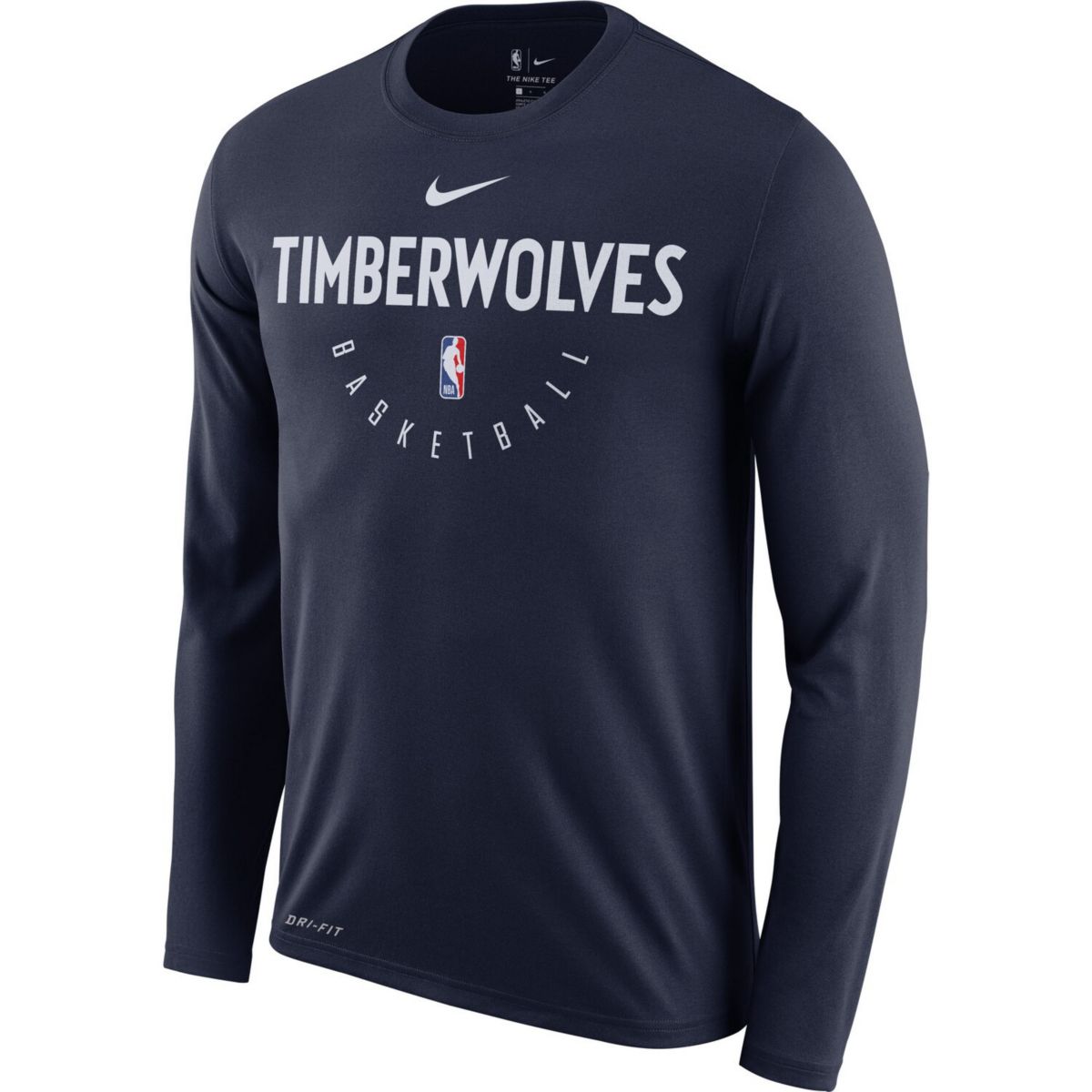 Men's Nike Navy Minnesota Timberwolves Practice Performance Legend Long Sleeve T-Shirt Nike