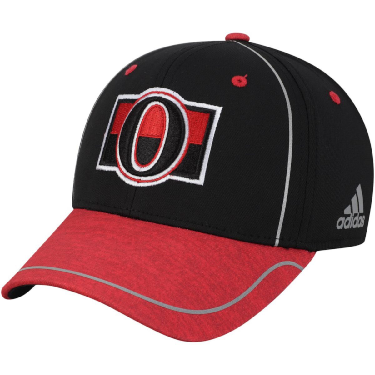 Черная / красная мужская шляпа adidas Ottawa Senators Alpha Flex Adidas