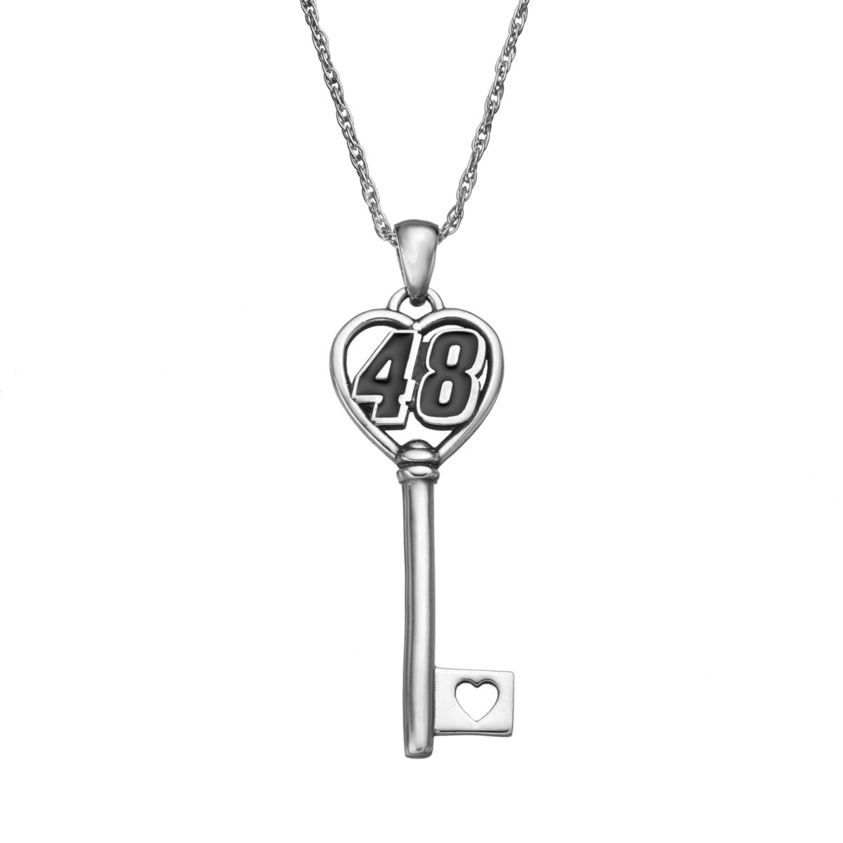 Коллекция знаков отличия NASCAR Джимми Джонсон & # 34; 48 & # 34; Ожерелье с подвеской-ключом из нержавеющей стали Insignia Collection
