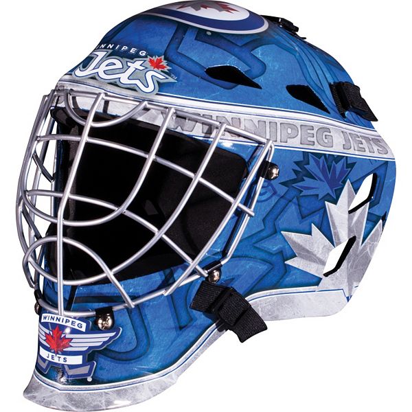 Вратарский шлем Franklin Sports Youth Winnipeg Jets GFM 1500 Street с логотипами NHL, для детей 6 - 12 лет, ABS пластик Franklin Sports