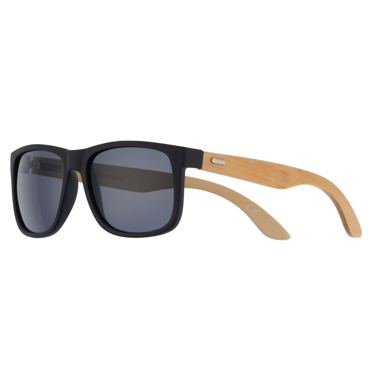 Мужские прорезиненные солнцезащитные очки Dockers® в матовой черной форме Dockers