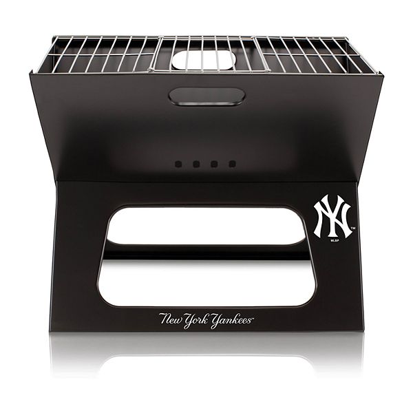 Портативный гриль Picnic Time New York Yankees X-Grill - складной, 47 см x 28 см, с чёрной сумкой из полиэстера Picnic Time