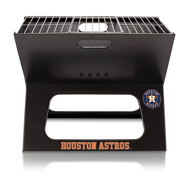 Портативный гриль Picnic Time Houston Astros X-Grill - складная барбекю с решеткой для угля, 47 см х 28 см, черный полиэстер, 600D Picnic Time