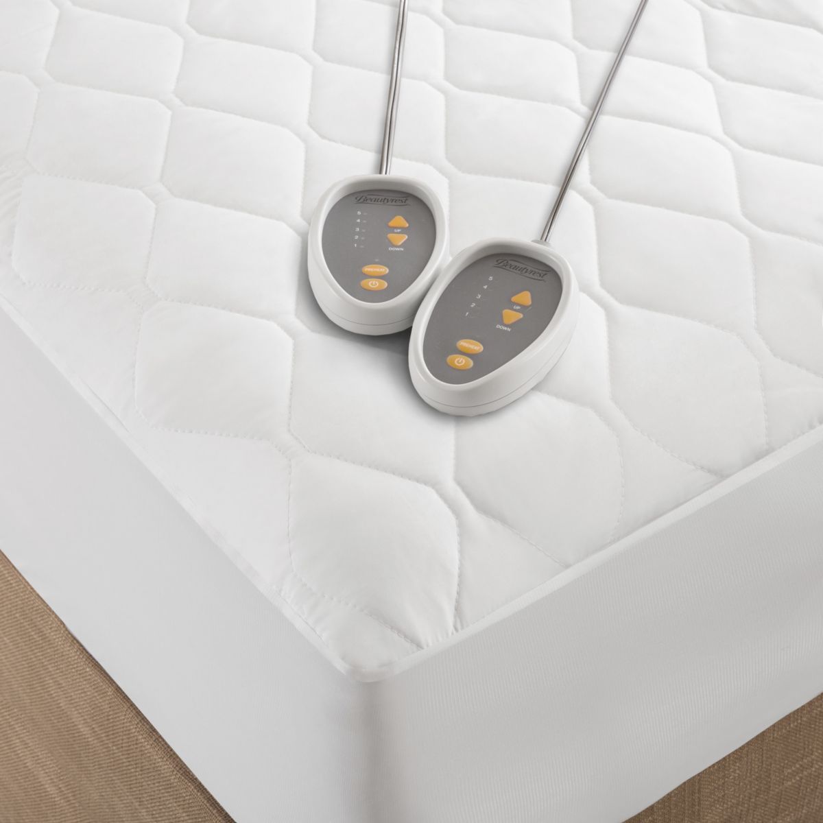 Pad 5 white. Beautyrest Platinum Cotton Mattress Pad. Bed Warmer.