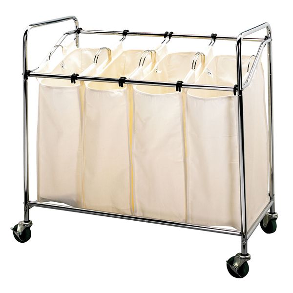 Household Essentials Rolling Quad Laundry Sorter Household Essentials