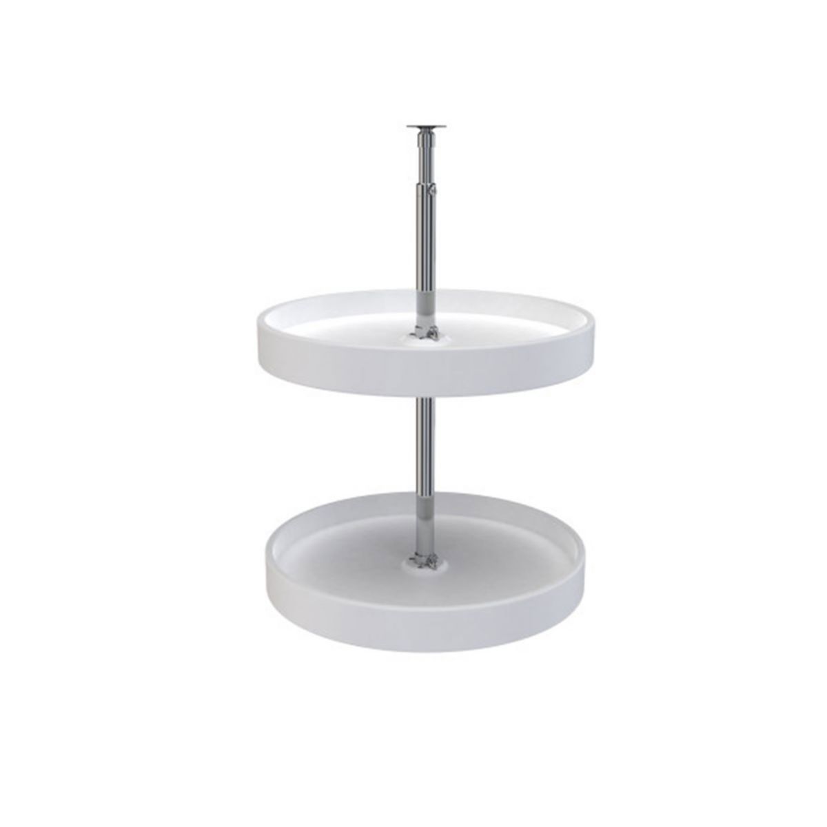 Rev-a-shelf 18 дюймов Lazy Susan Full Circle Polymer, 2 полки, белый, 6012-18-11-52 Rev-A-Shelf