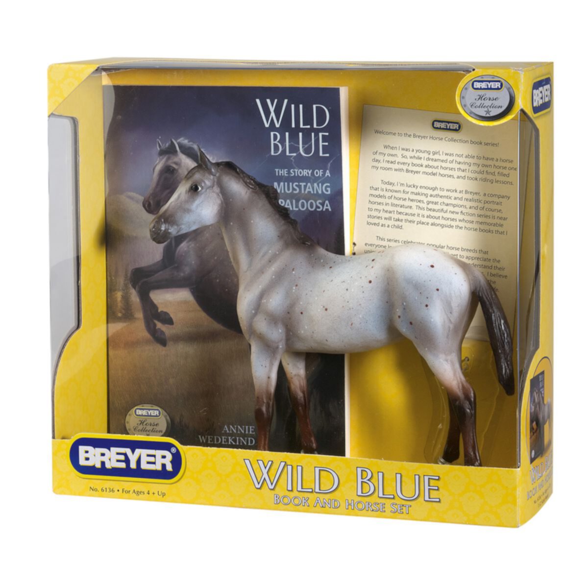 Набор фигурок и книг «Дикая синяя лошадь» Breyer BREYER
