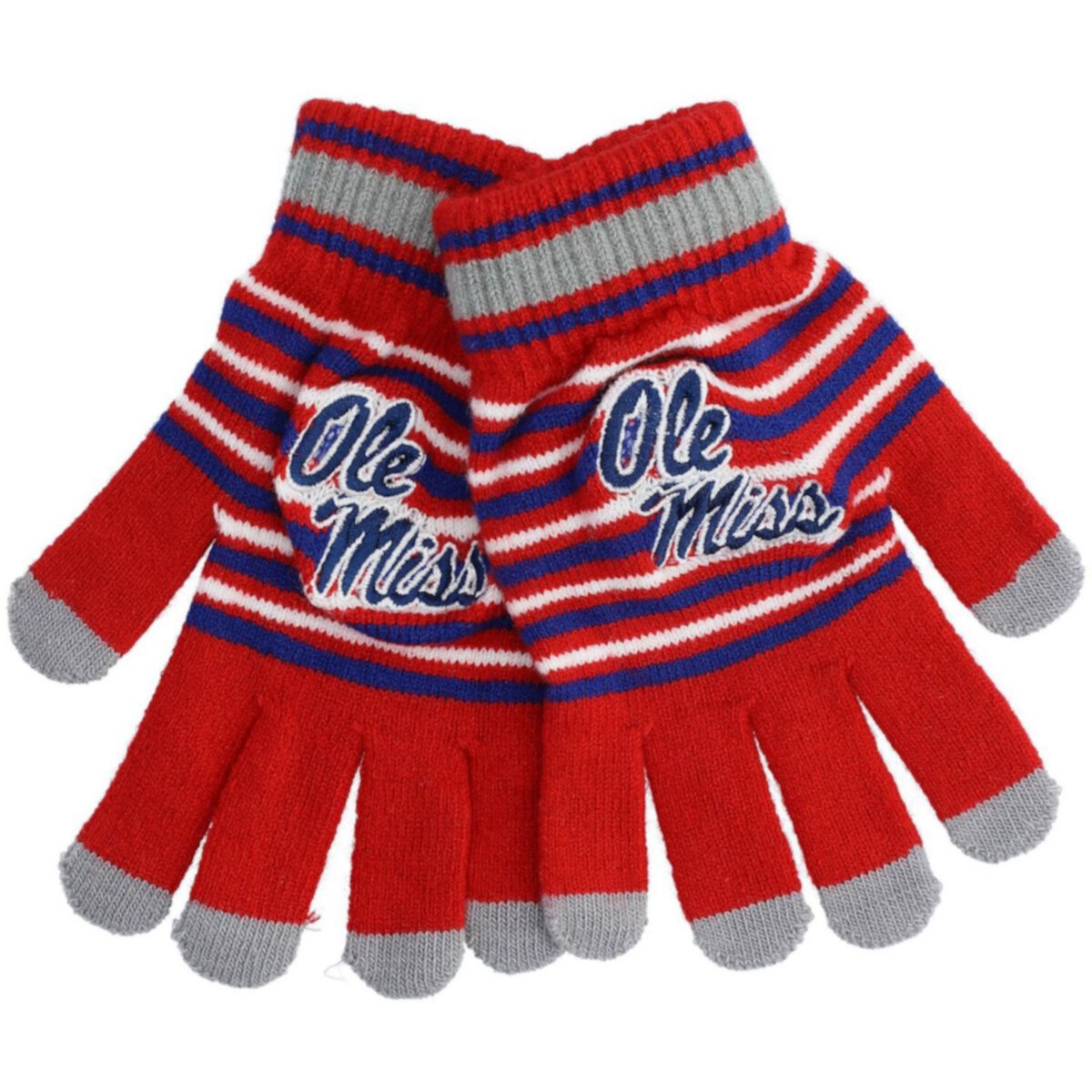 Женские перчатки в полоску FOCO Ole Miss Rebels Unbranded