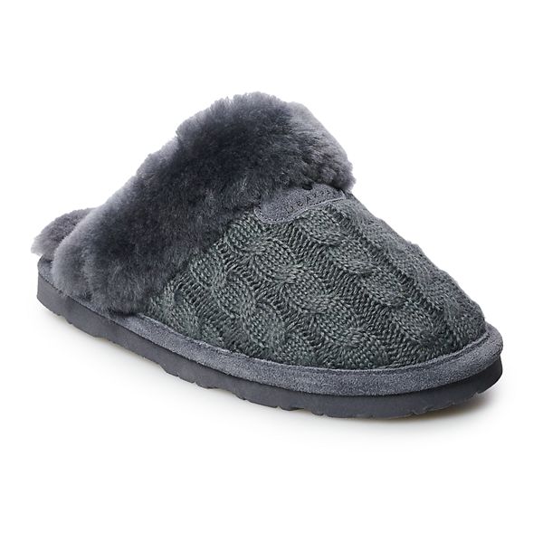 Женские сланцы Bearpaw Effie с меховой подкладкой и ступенчатой подошвой Bearpaw