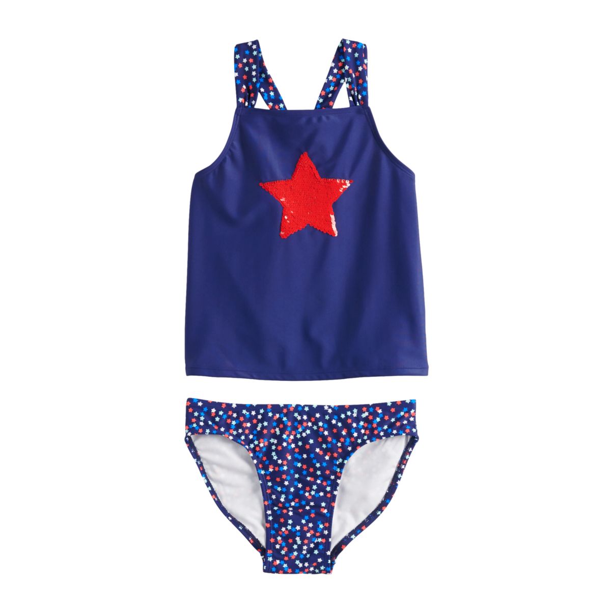 Girls 4-16 SO® Funfetti Star Tankini Top and Bottoms Swimsuit Set SO