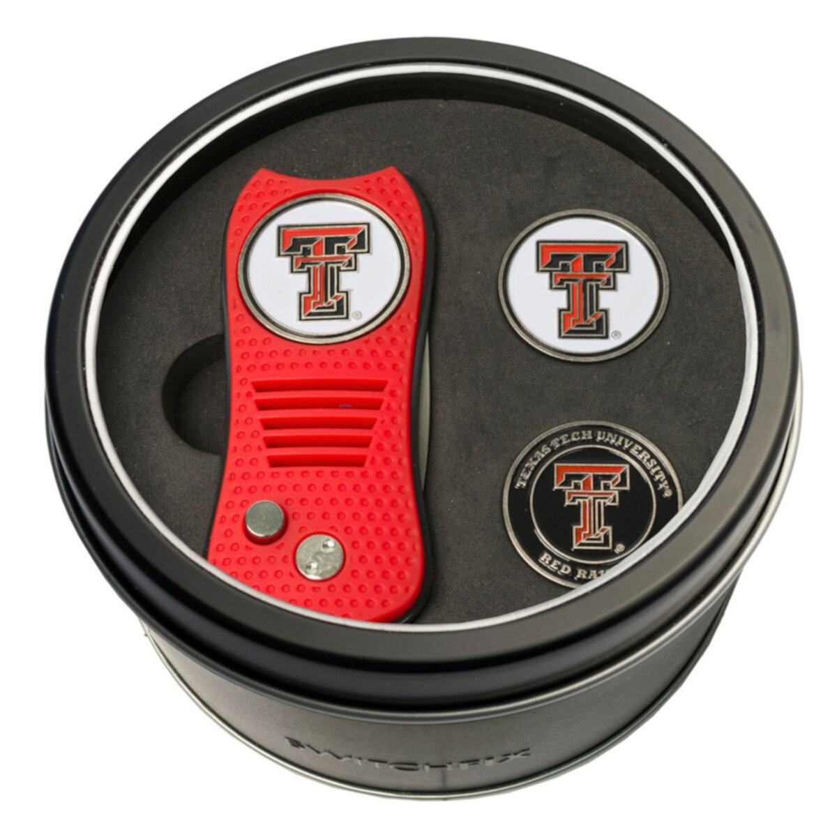 Инструмент Team Golf Texas Tech Red Raiders Switchfix Divot и два маркера для мячей Team Golf