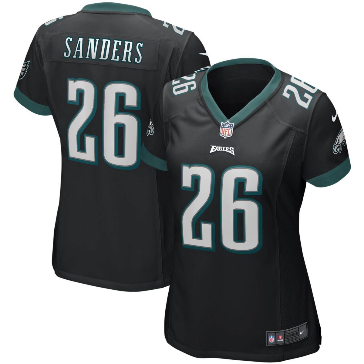 Женское черное джерси Nike Miles Sanders Philadelphia Eagles Game Nike