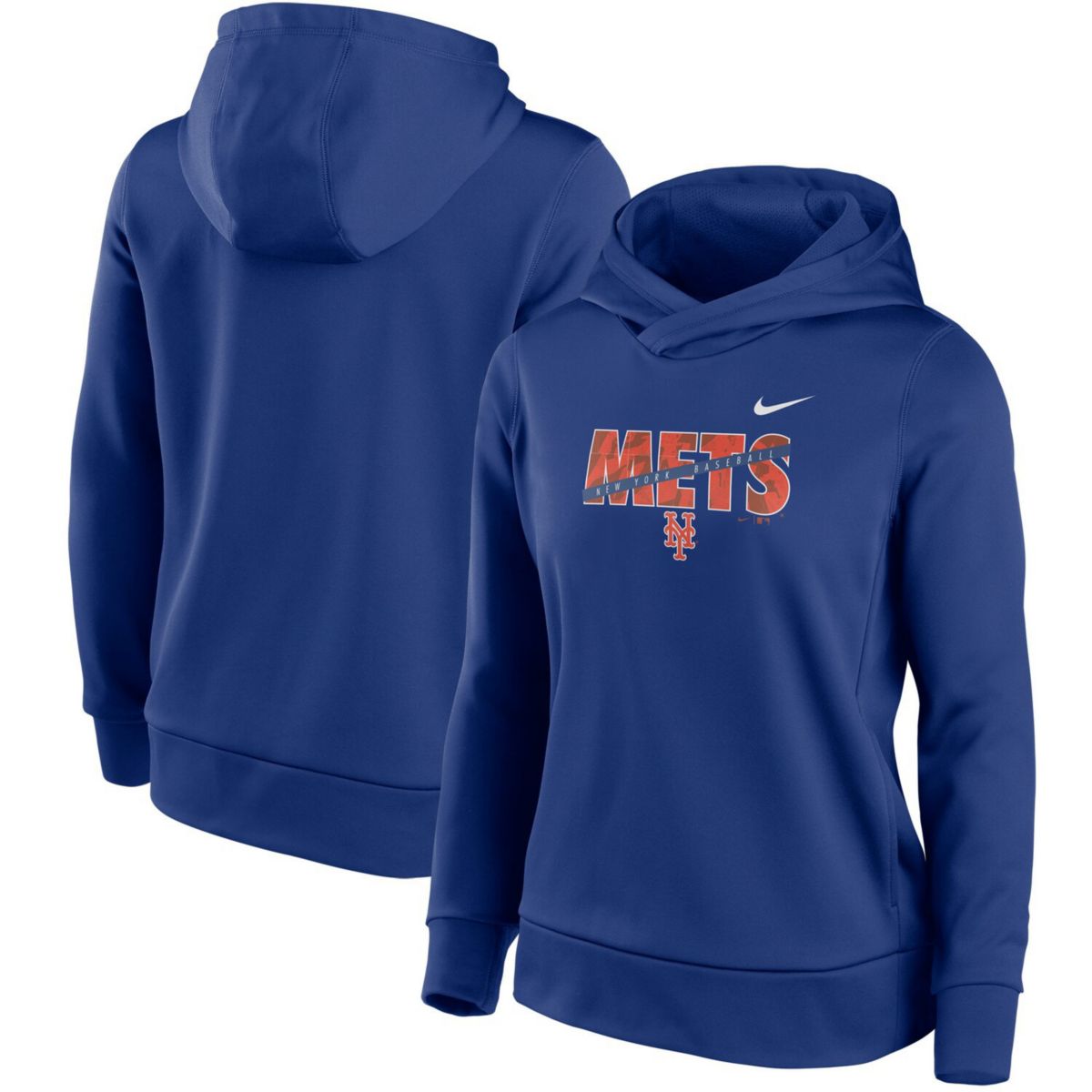 Женский худи с капюшоном Nike Royal New York Mets Club Angle из полиэстера с длинными рукавами Nitro USA