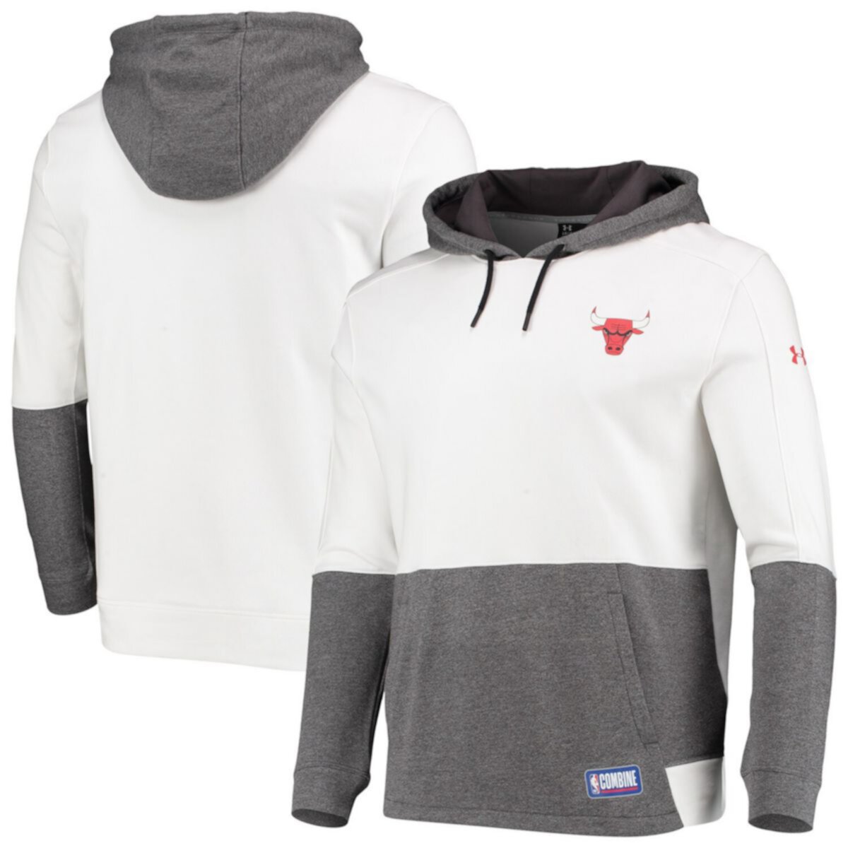 Women's Under Armour White Chicago Bulls Combine Performance Pullover Hoodie Under Armour