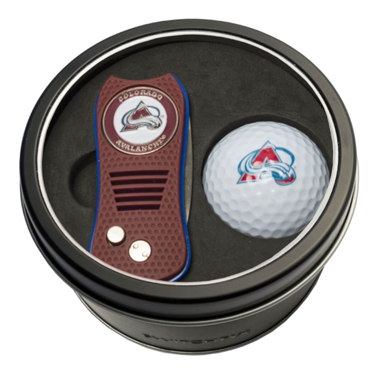 Набор инструментов и мячей для гольфа Team Golf Colorado Avalanche Switchfix Divot Team Golf