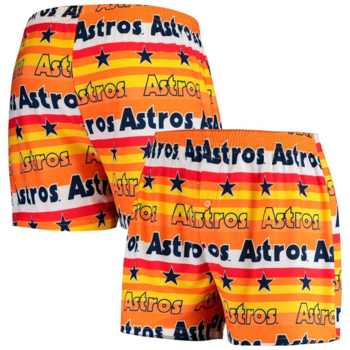Men's Concepts Sport Orange Houston Astros Fairway All Over Print Knit Boxers Unbranded