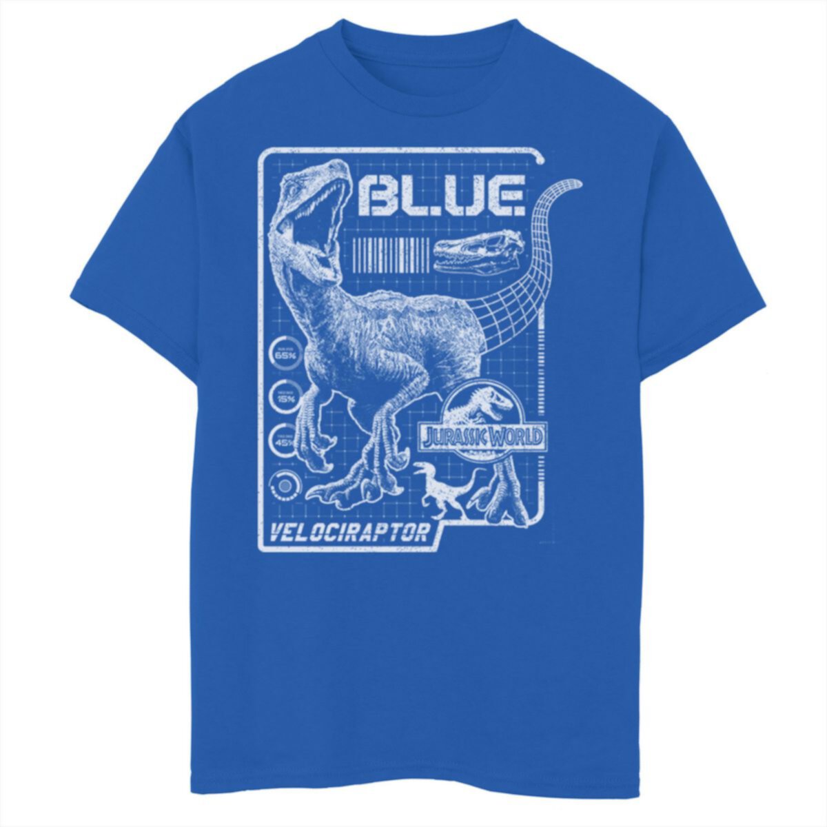 Футболка Boys 8-20 Jurassic World Two Blue Raptor с графическим рисунком Jurassic World