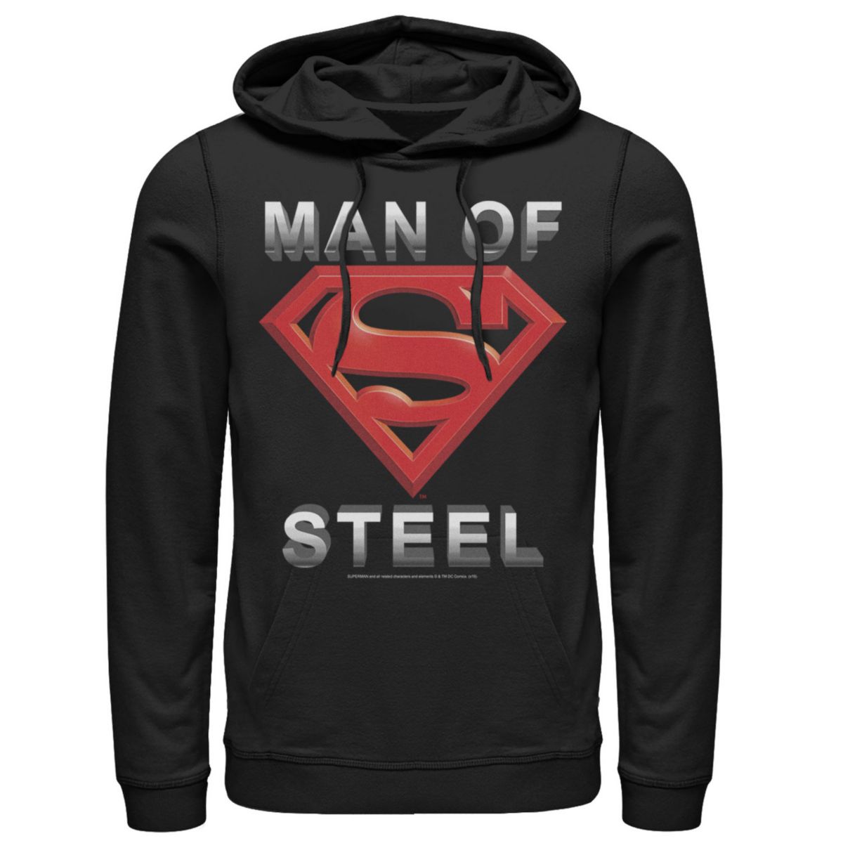 Мужская толстовка с капюшоном с надписью DC Comics Superman Man Of Steel с логотипом DC Comics