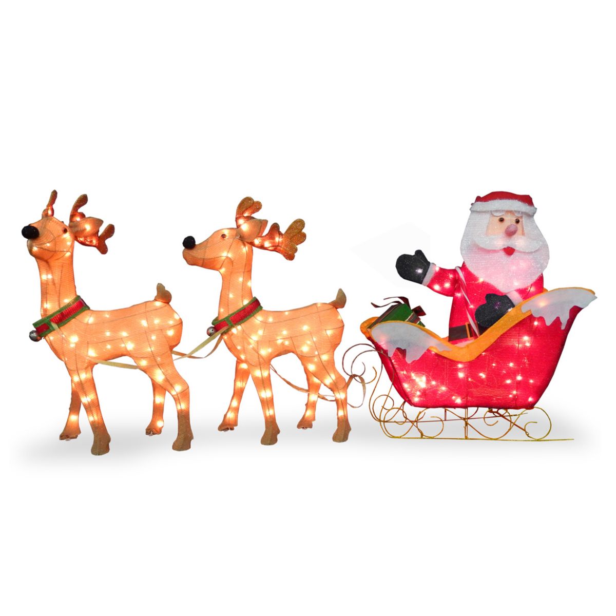 National Tree Company 86-in. Pre-Lit Santa & Reindeer Christmas Decor National Tree Company