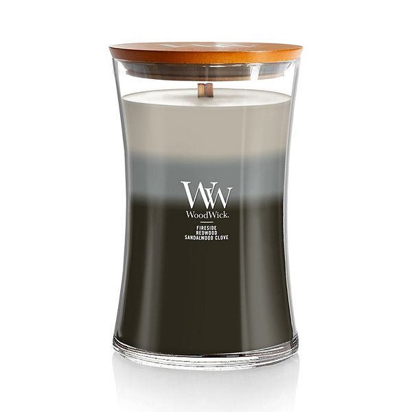 WoodWick Warm Woods Trilogy Большая свеча с песочными часами WoodWick