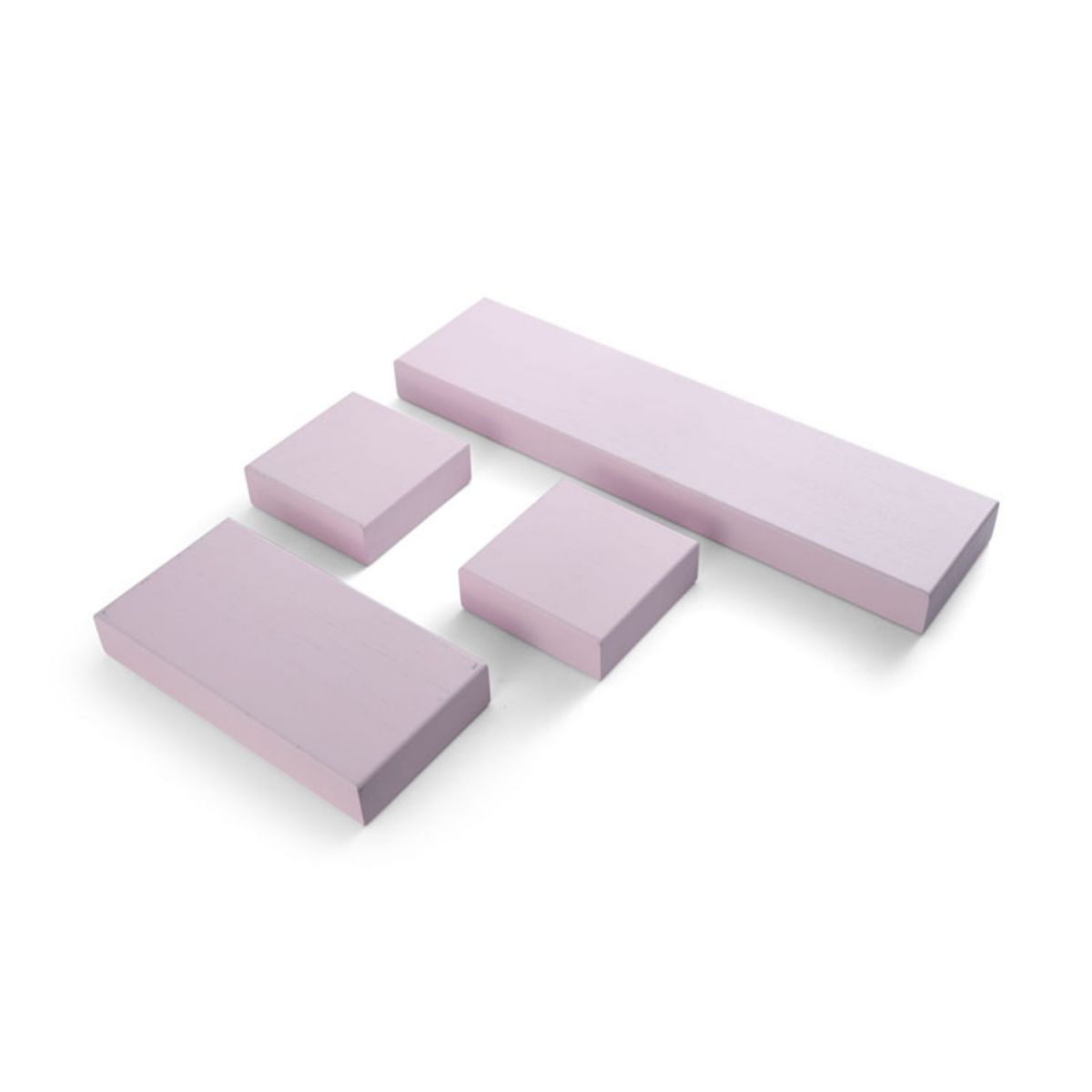 Melannco Pink Wall Shelf 4-piece Set Melannco