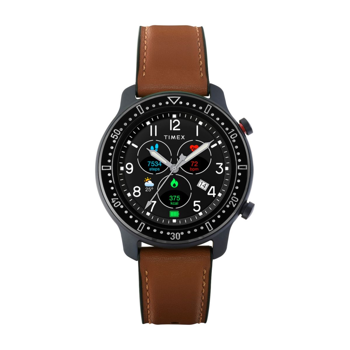Смарт-часы Timex® Metropolitan с коричневым ремешком — TW5M43100IQ Timex