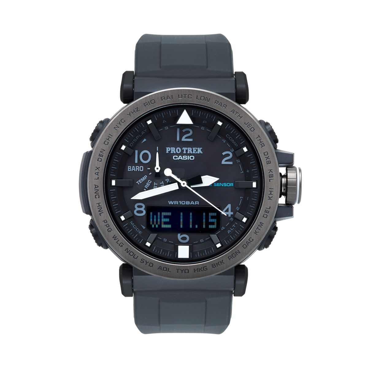 Аналогово-цифровые мужские часы Casio PRO TREK с тройным датчиком и жесткими солнечными батареями - PRG650Y-1 Casio