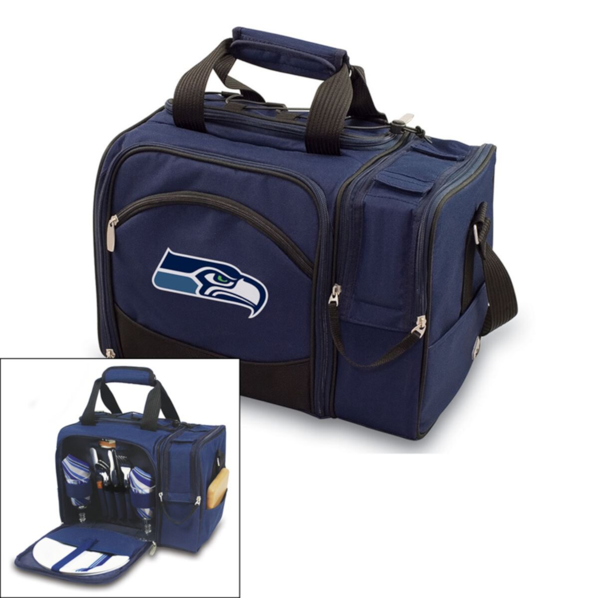 Picnic Time Seattle Seahawks Malibu Изолированный холодильник для пикника Picnic Time