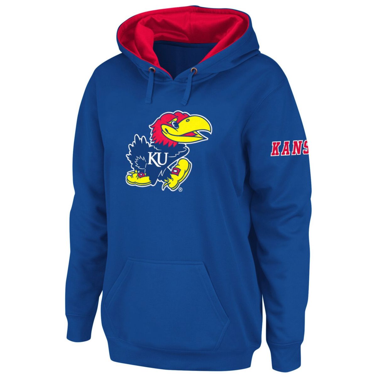 Женская Футболка Stadium Athletic Kansas Jayhawks Big Logo Pullover Hoodie Stadium Athletic