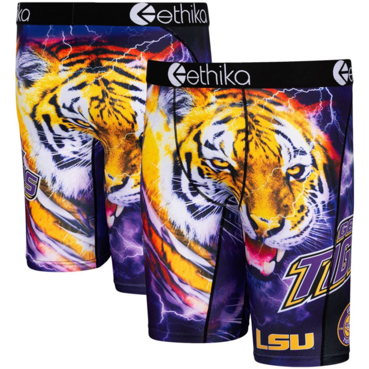 Men's Ethika Purple LSU Tigers Wordmark Boxer Briefs Unbranded