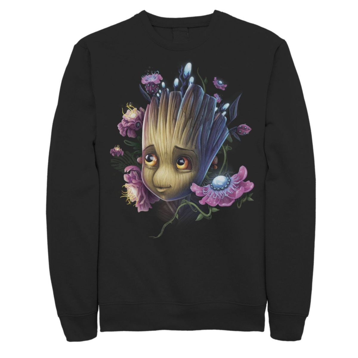Мужчины Marvel Guardians Of The Galaxy Groot Flowers Fleece Marvel