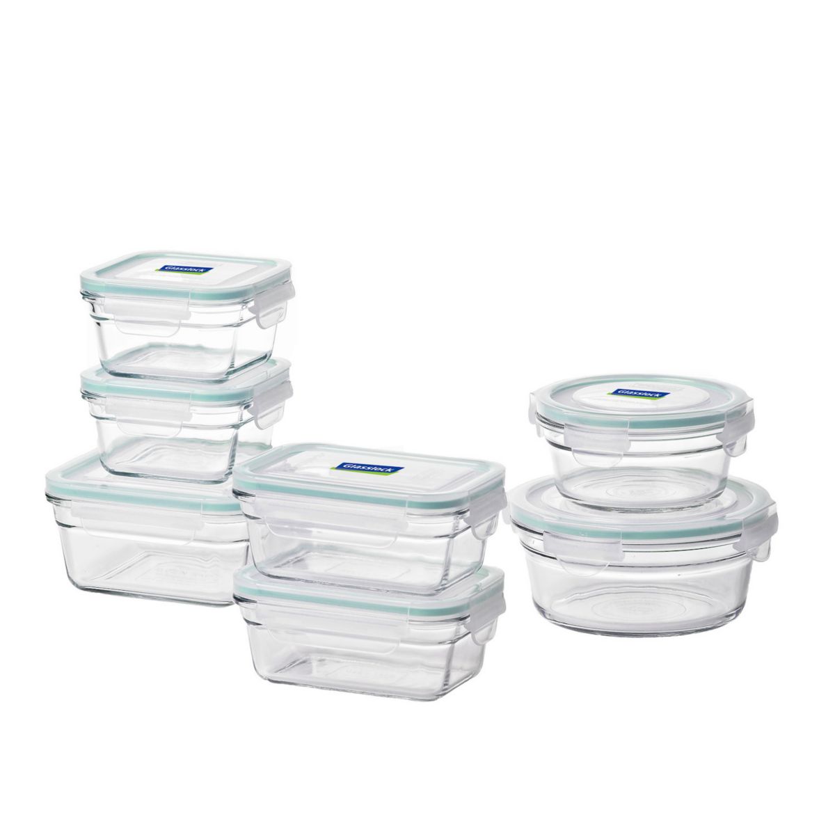 Стеклянные контейнеры для хранения пищевых продуктов Glasslock и микроволновые печи, безопасные для использования в микроволновой печи, набор из 14 предметов Glasslock