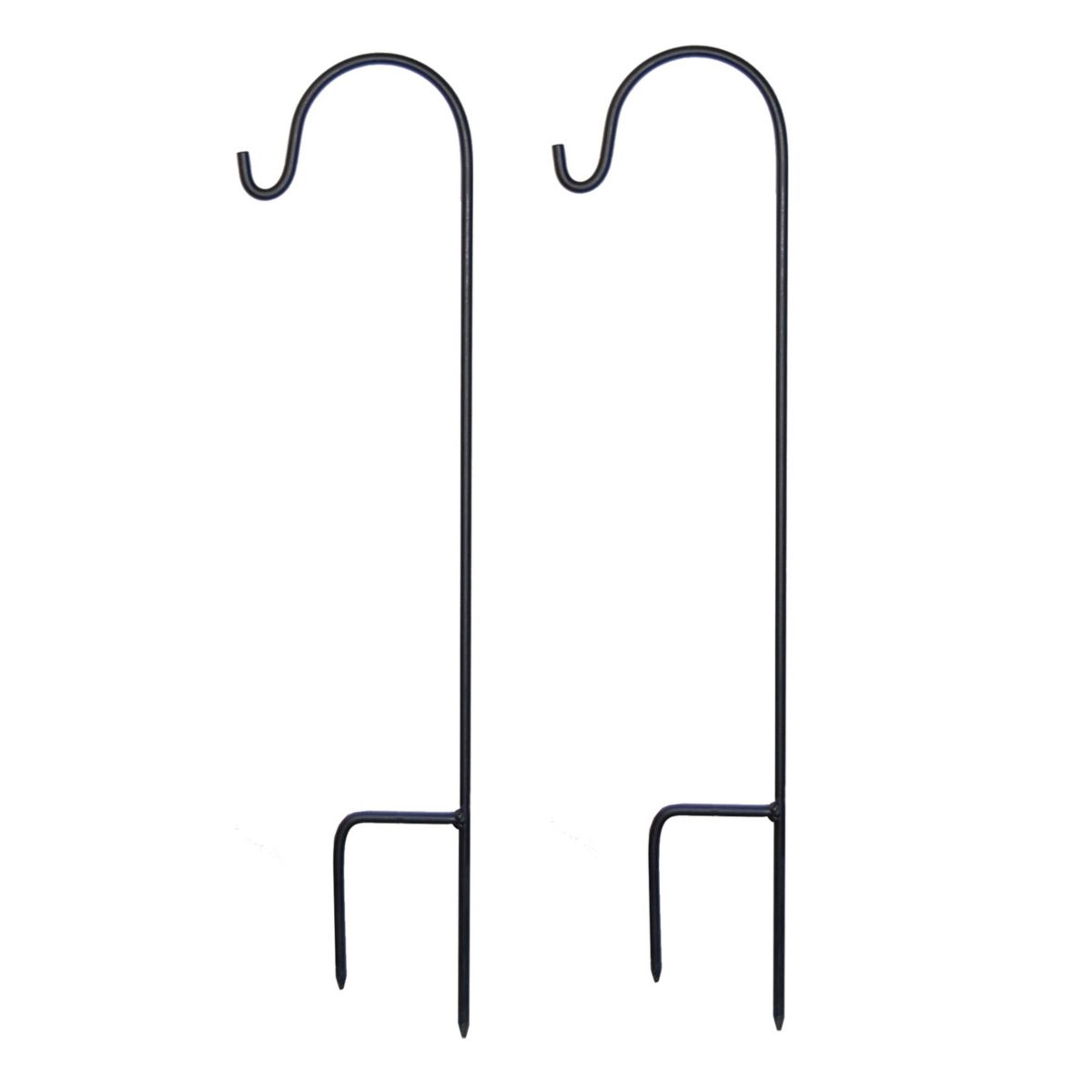 LumaBase Metal 30&#34; Shepherd's Hook Garden Stake 2-piece Set LumaBase