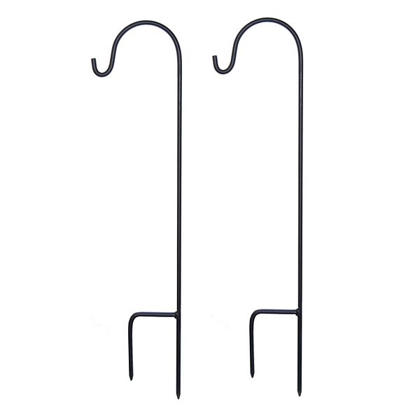 LumaBase Metal 30&#34; Shepherd's Hook Garden Stake 2-piece Set LumaBase