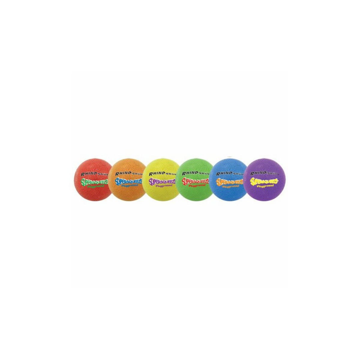 Набор мячей для игровой площадки Super Squeeze 7,5 дюймов Rhino Skin, многоцветный - набор из 6 HappyHealth
