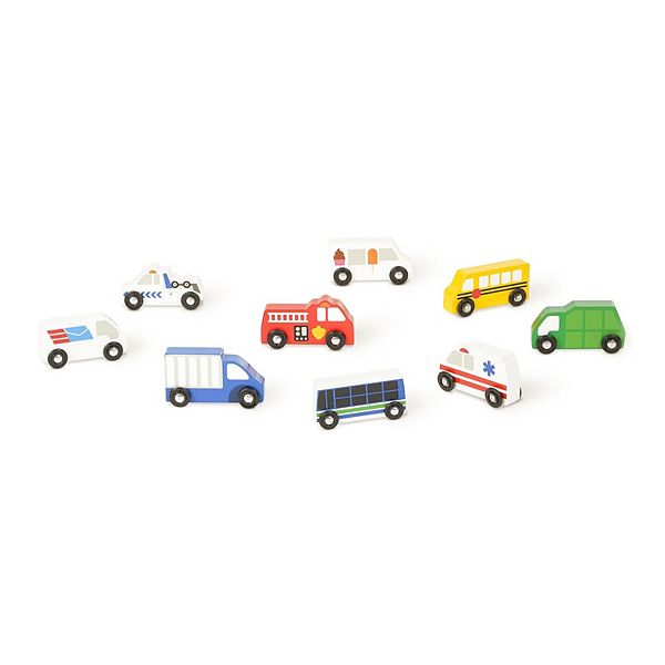 Игрушечный транспорт Melissa & Doug Wooden Town Vehicles Set Melissa & Doug