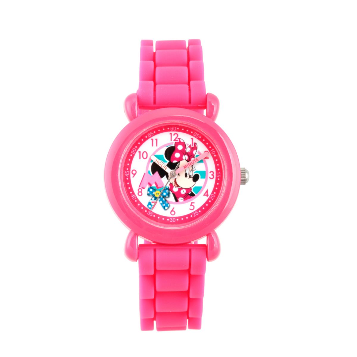 Детские розовые часы для учителей времени в горошек Disney's Minnie Mouse в горошек Licensed Character