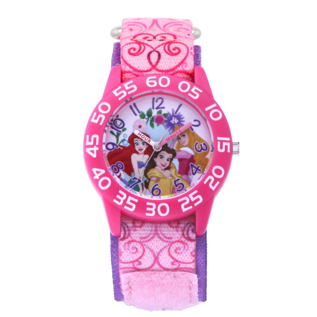 Детские розовые часы для учителей времени Disney Princess Belle, Ariel & Aurora Licensed Character