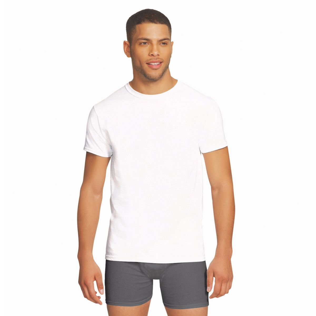 Мужские футболки Hanes Ultimate® из 4 шт. + 1 бонусная футболка с круглым вырезом ComfortBlend Hanes