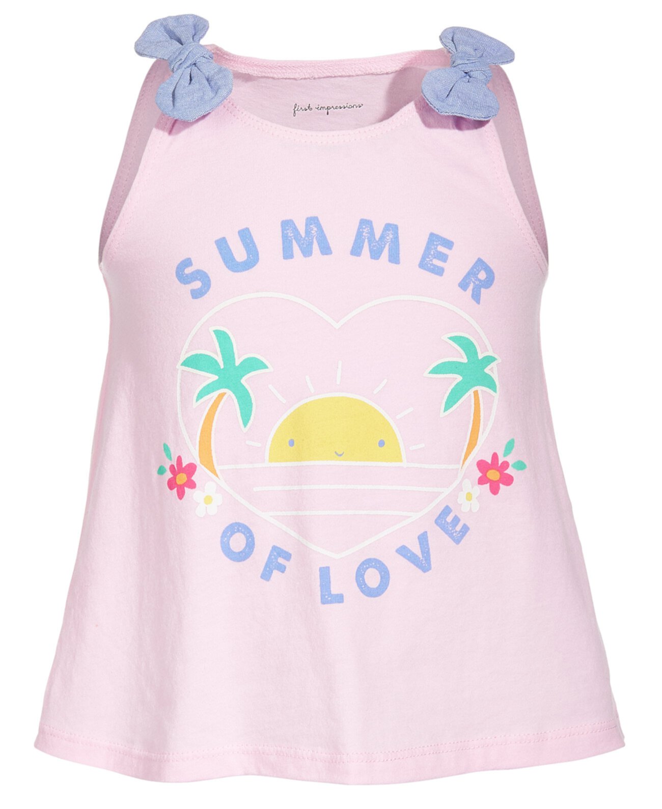 Хлопковый топ Summer Love для маленьких девочек, созданный для Macy's First Impressions